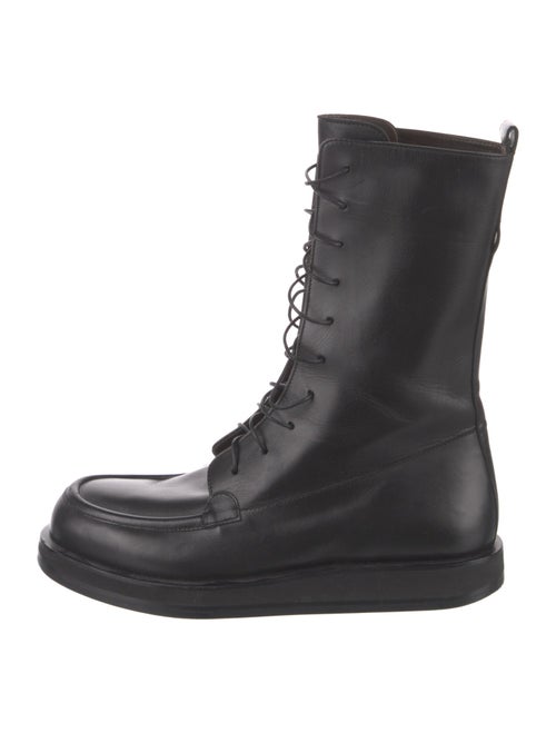 The Row Patty Leather Combat Boots