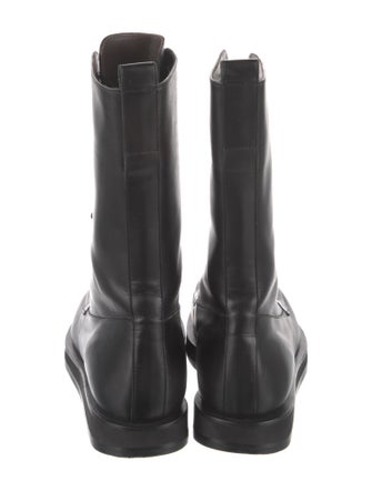 The Row Patty Leather Combat Boots