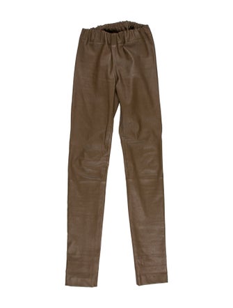 The Row Lambskin Skinny Leg Pants