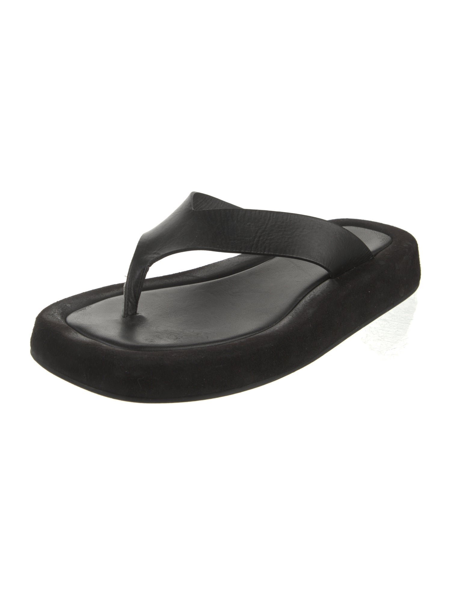 The Row Leather Slides