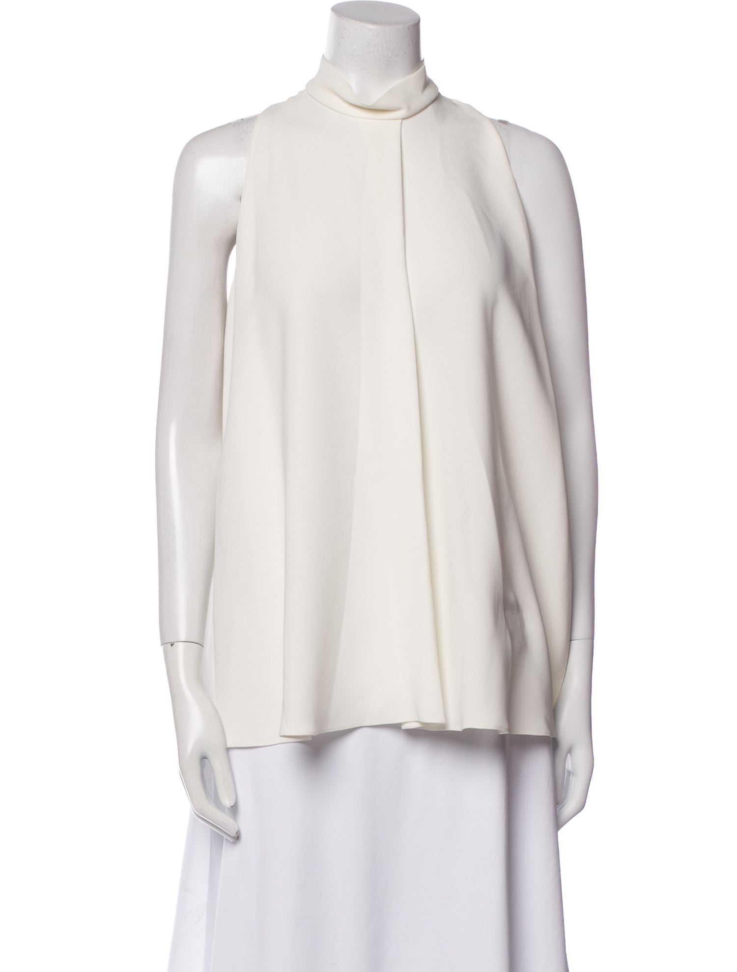 The Row Mock Neck Sleeveless Blouse