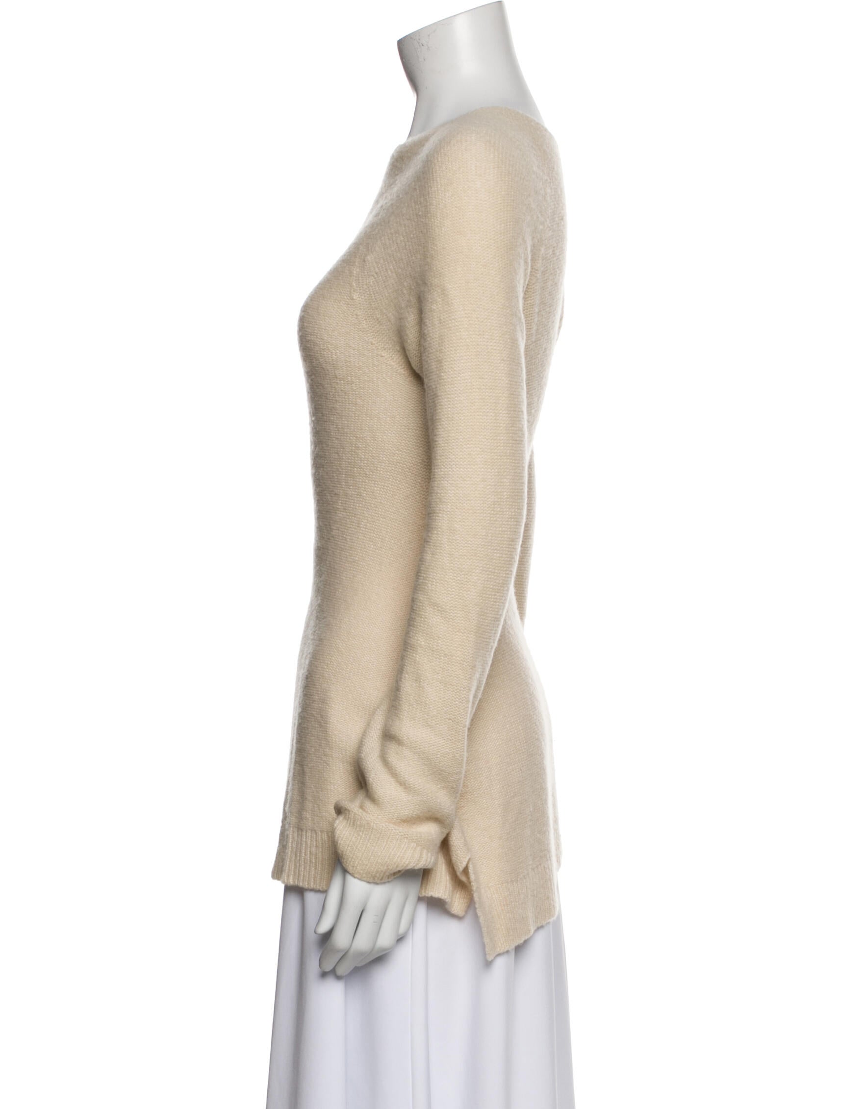 The Row Merino Wool Bateau Neckline Sweater