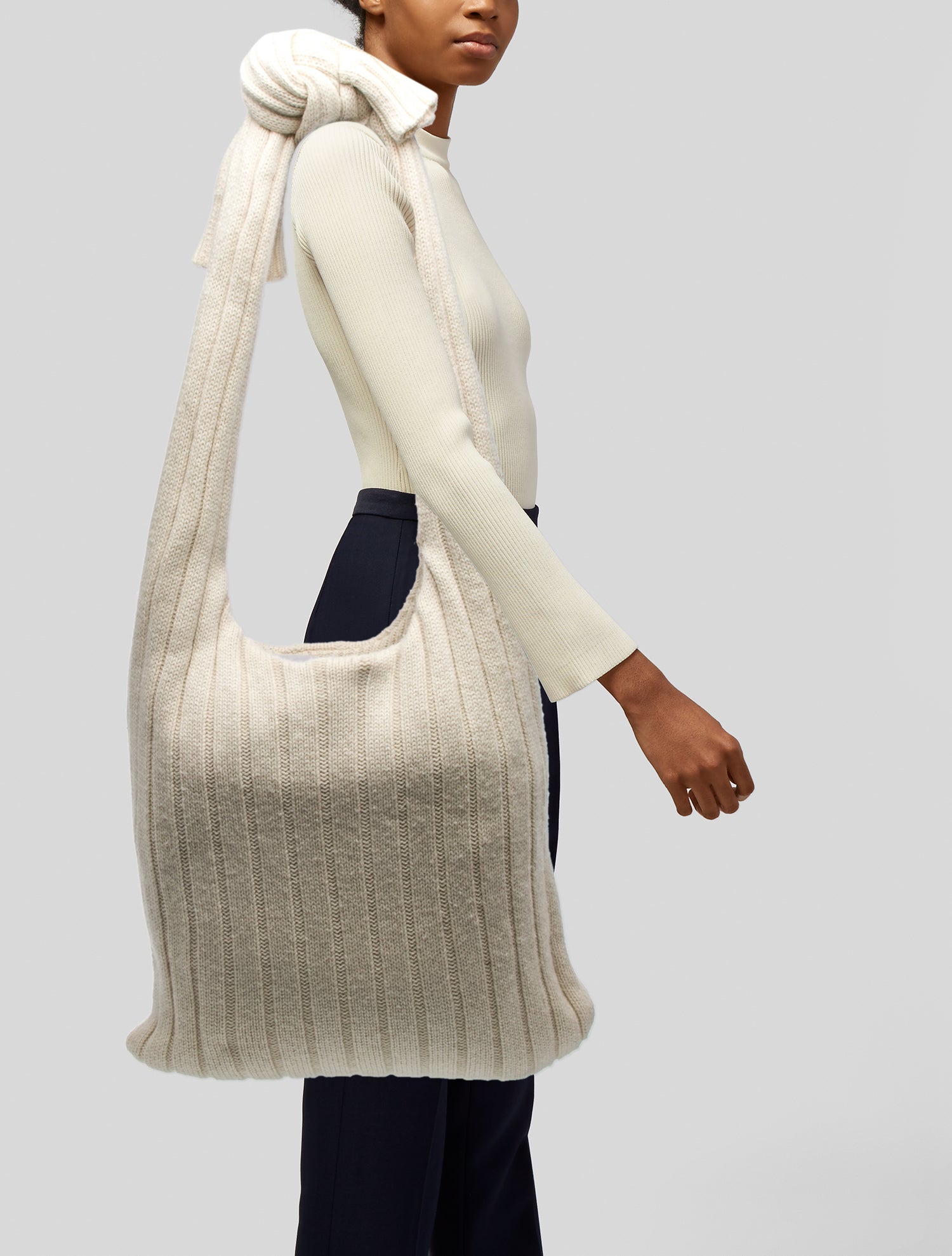 The Row Cashmere Shoulder Bag