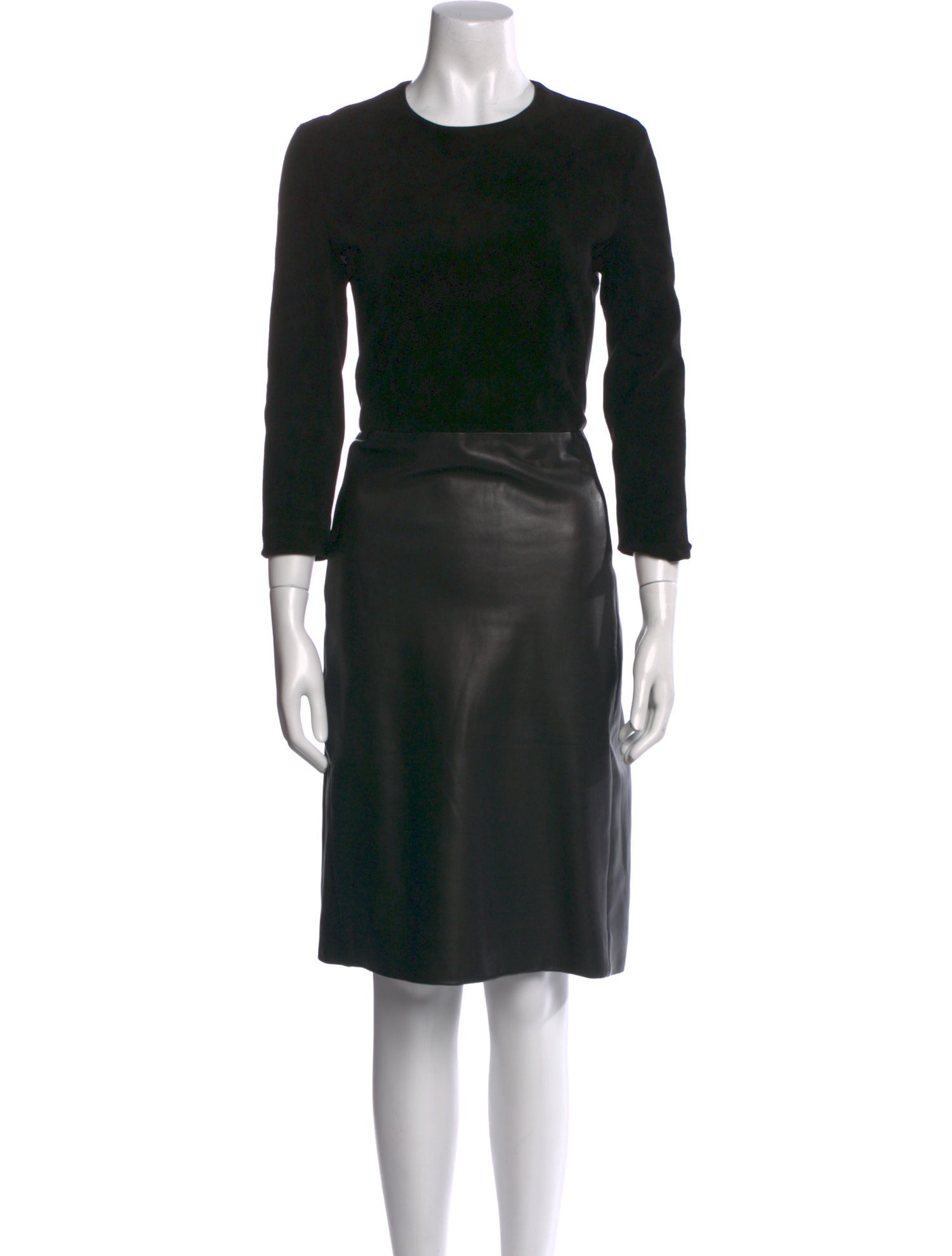 The Row Leather Knee-Length Dress