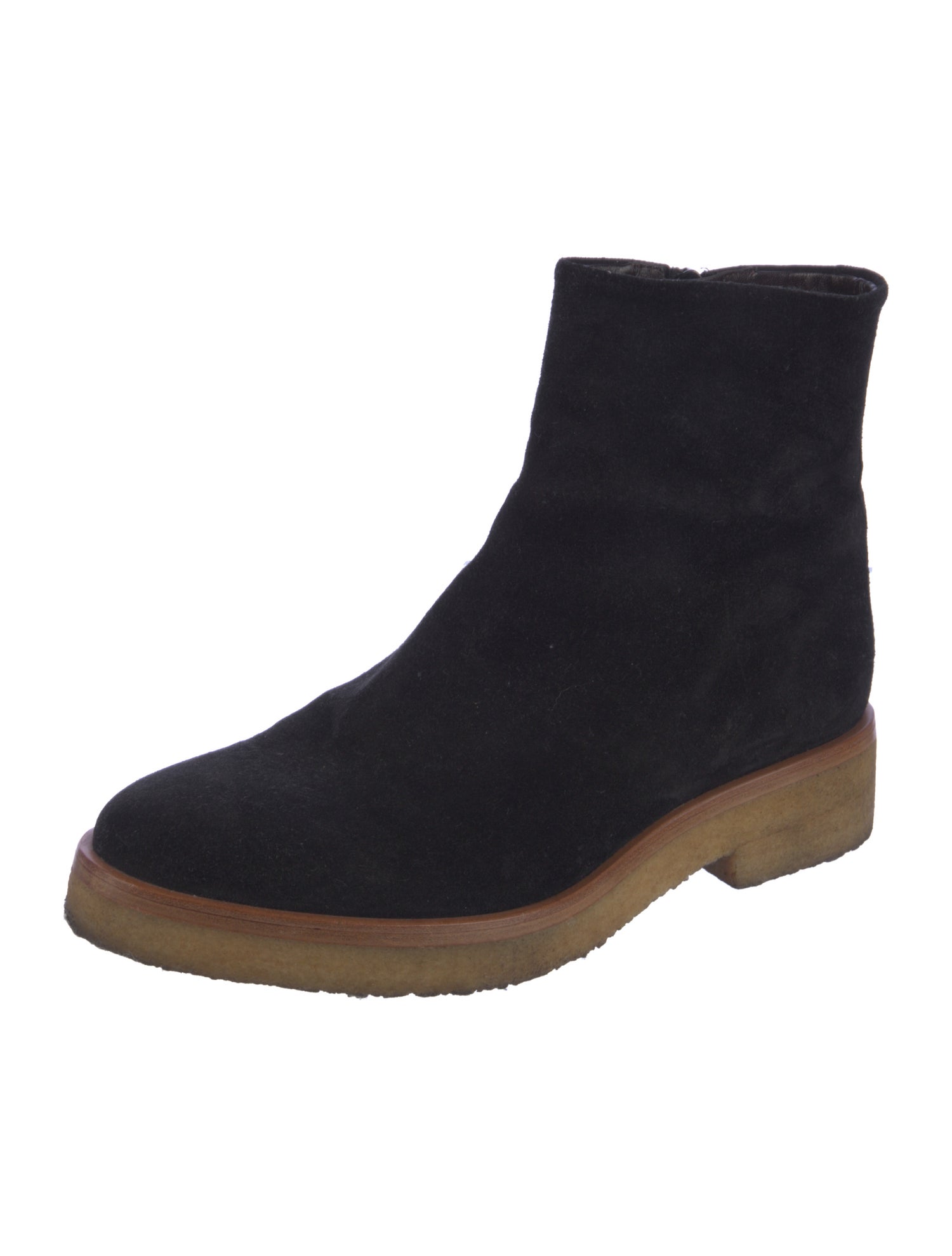 The Row Suede Colorblock Pattern Boots