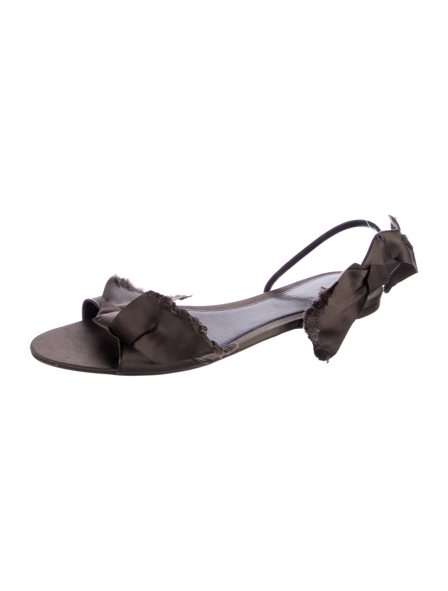 The Row Satin Slingback Sandals