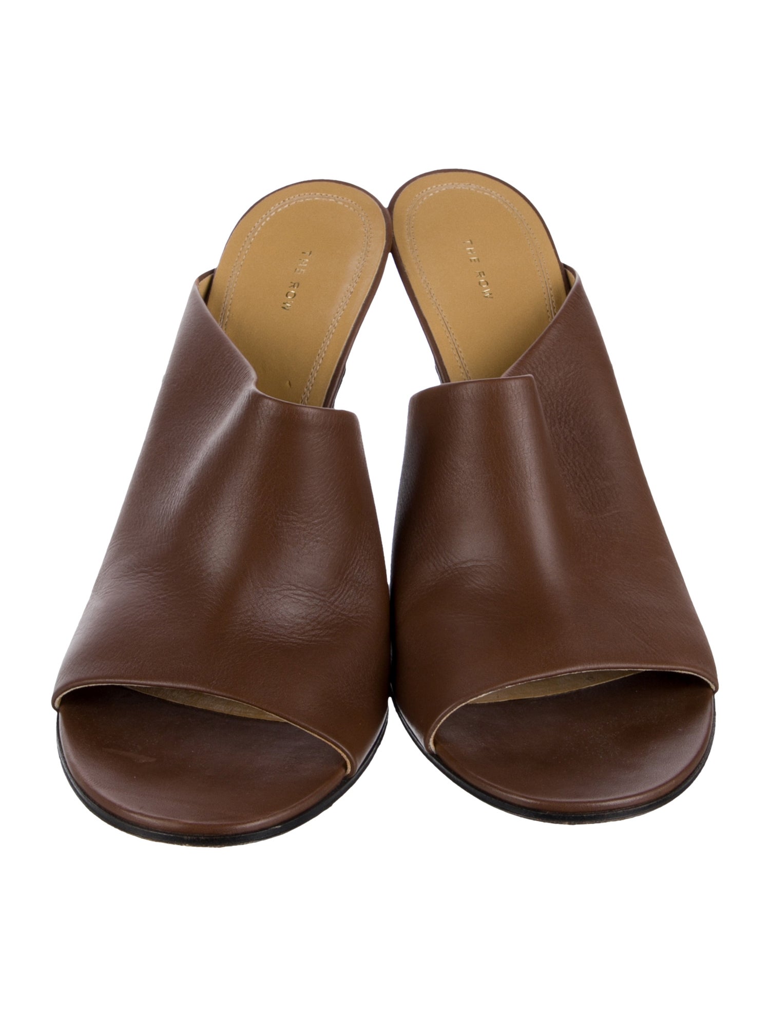 The Row Leather Slides