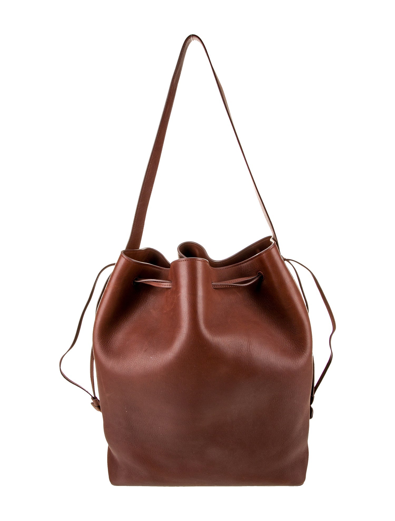 The Row Leather Belvedere - Brown Bucket Bags, Handbags