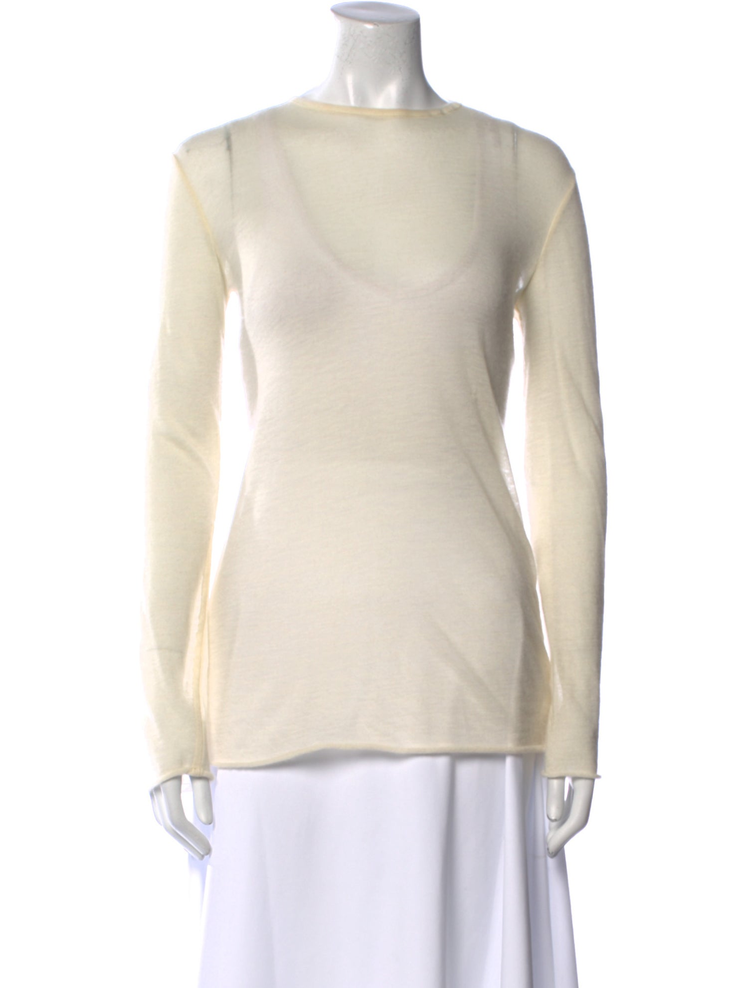 The Row Cashmere Bateau Neckline Top