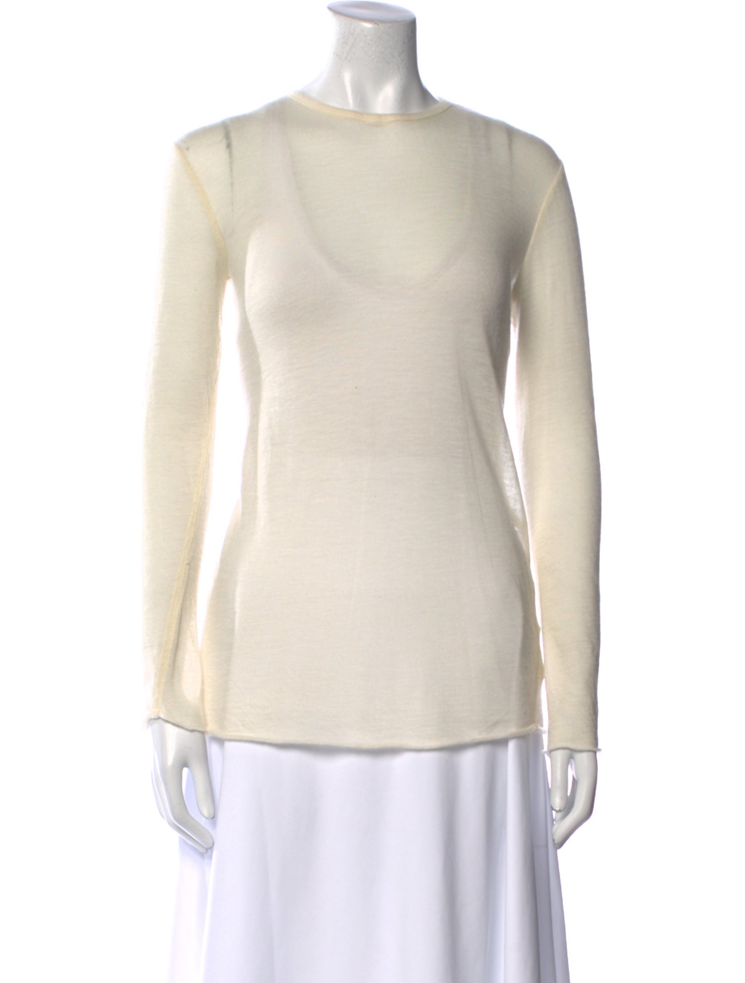The Row Cashmere Bateau Neckline Top