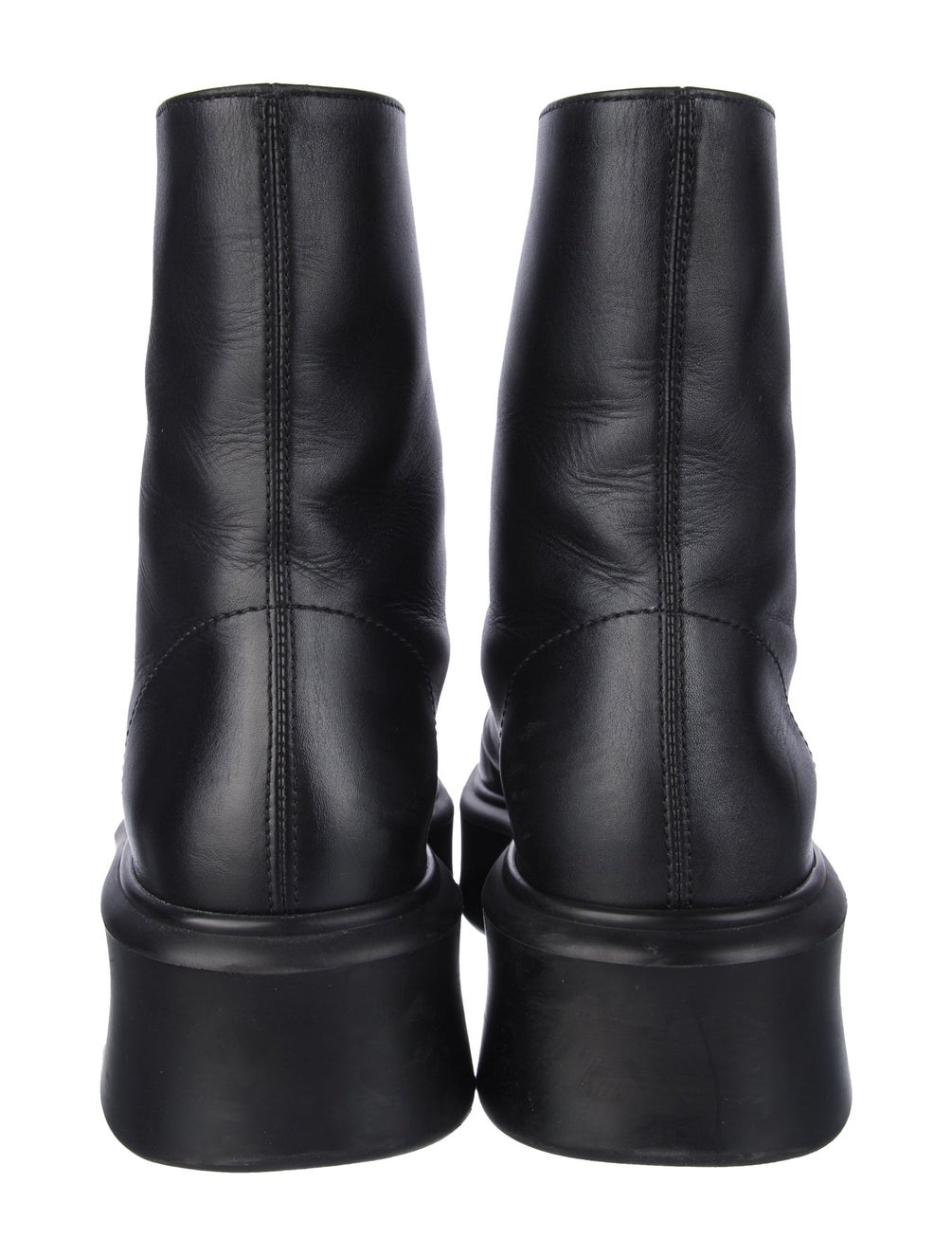 The Row Leather Combat Boots Black Boots 
