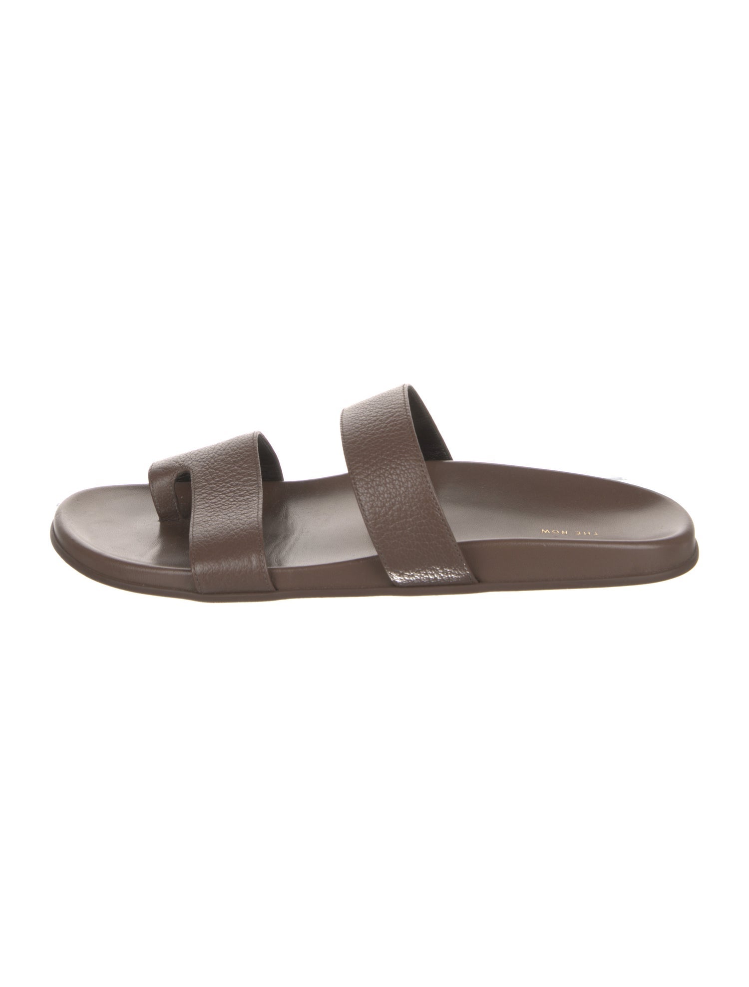 The Row Hugh Leather Slides