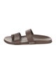 The Row Hugh Leather Slides