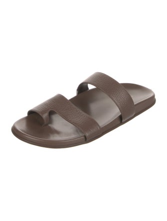 The Row Hugh Leather Slides