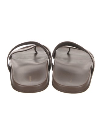 The Row Hugh Leather Slides