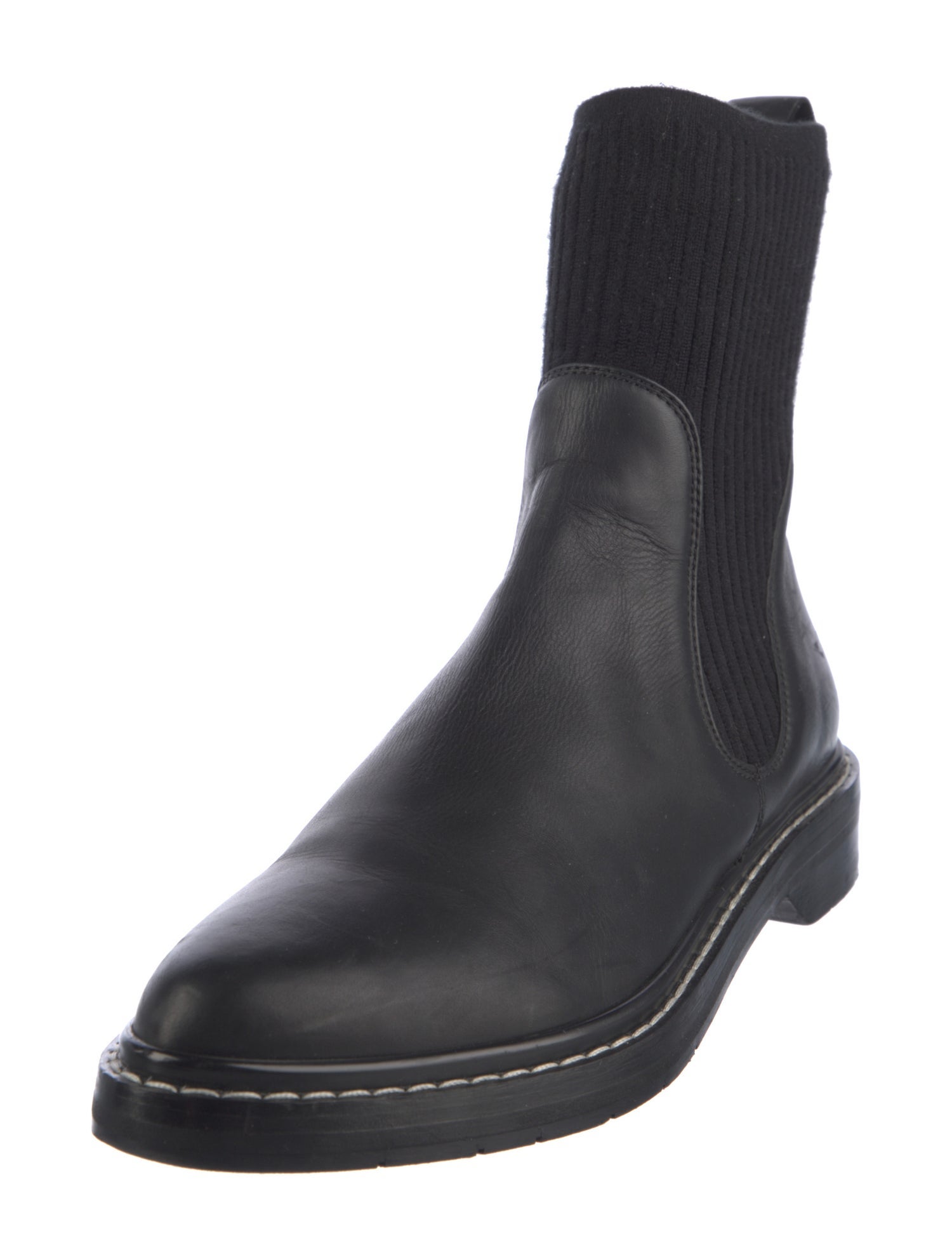 The Row Fara Leather Chelsea Boots