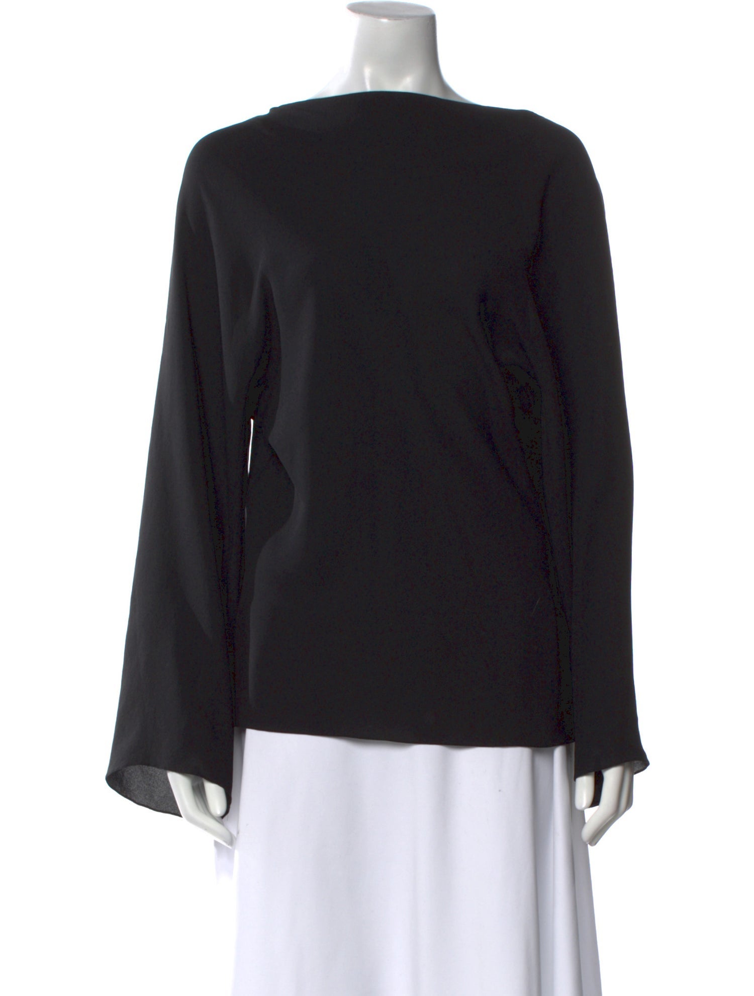 The Row Silk Bateau Neckline Sweatshirt