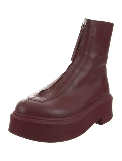 The Row Leather Combat Boots