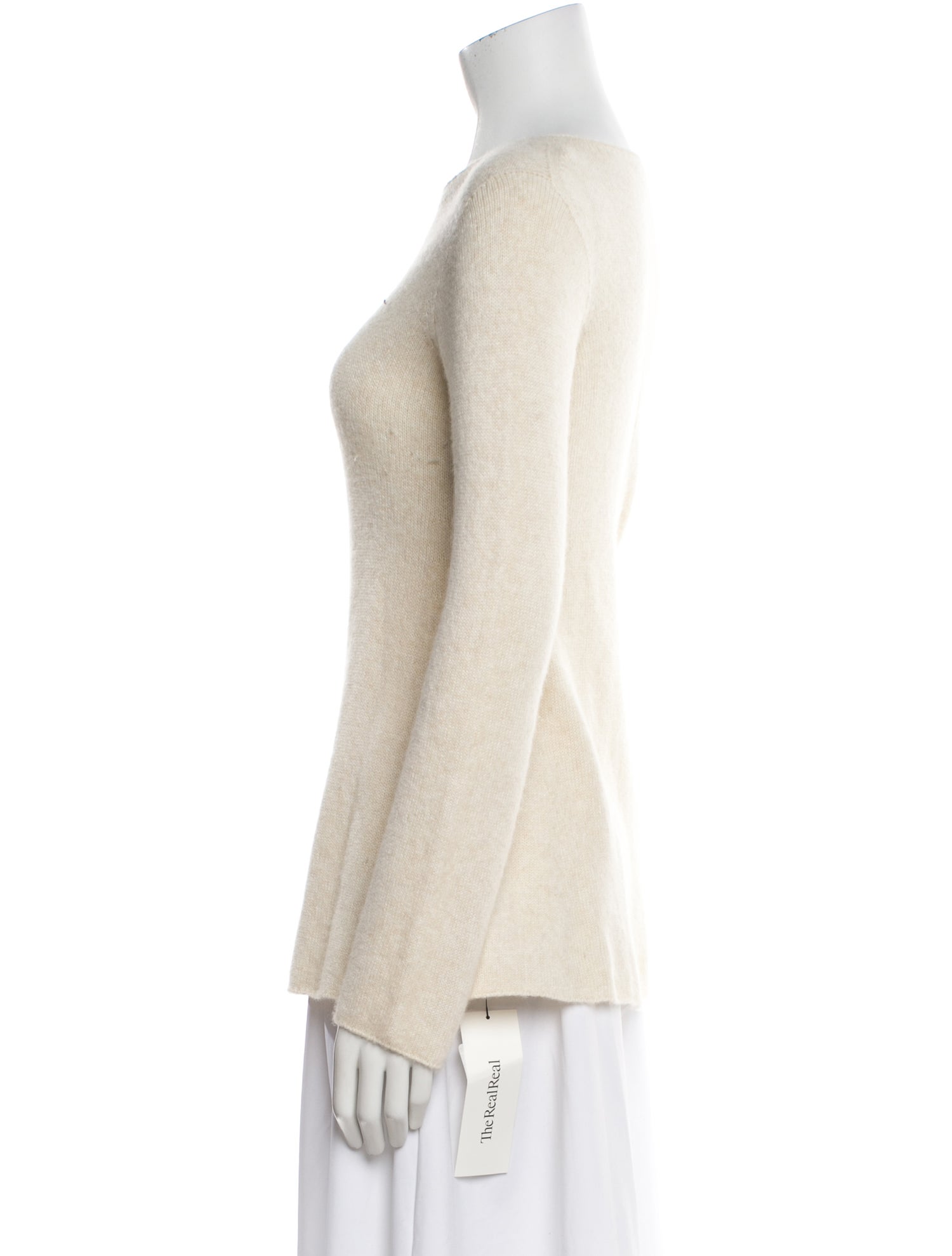 The Row Cashmere Bateau Neckline Sweater