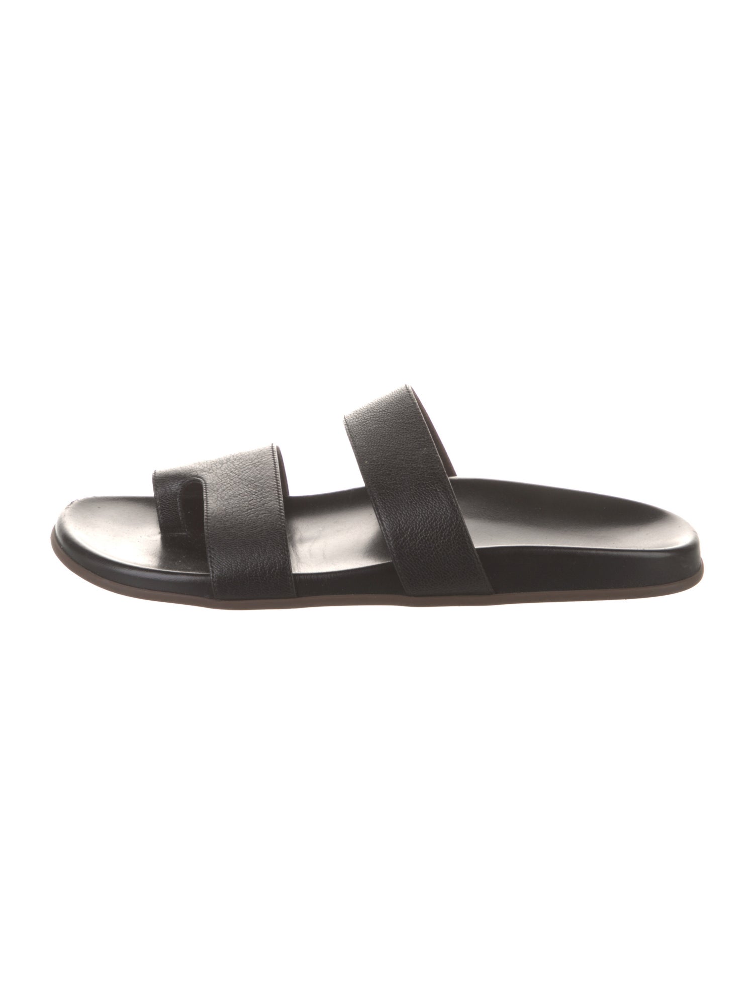 The Row Hugh Leather Slides