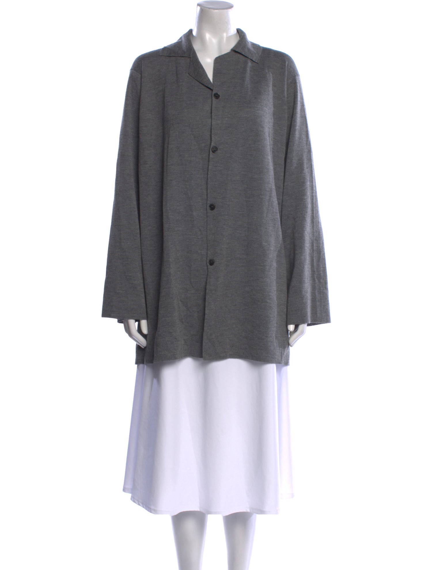 The Row Shirt Cardigan Cashmere Sweater