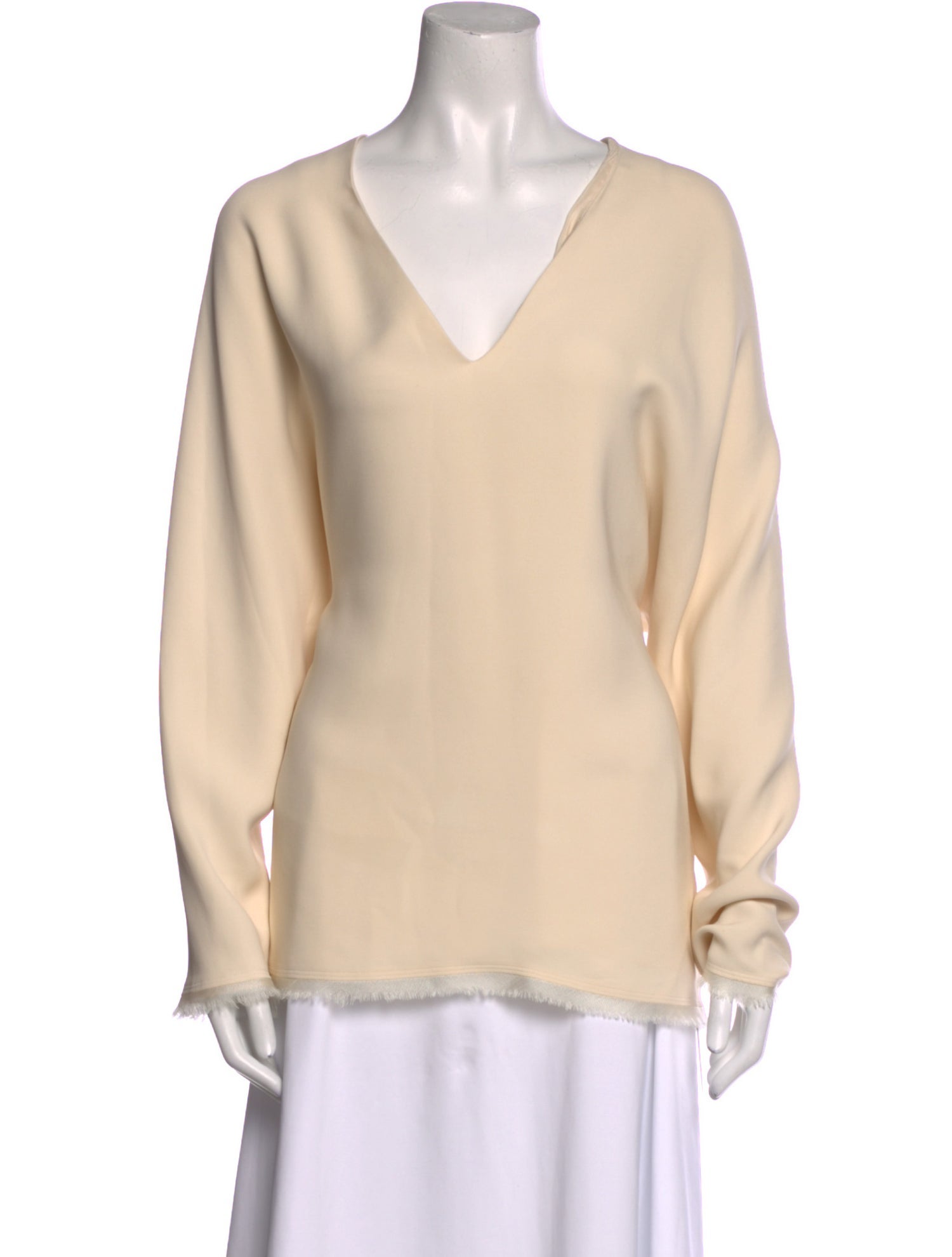 The Row Silk V-Neck Blouse