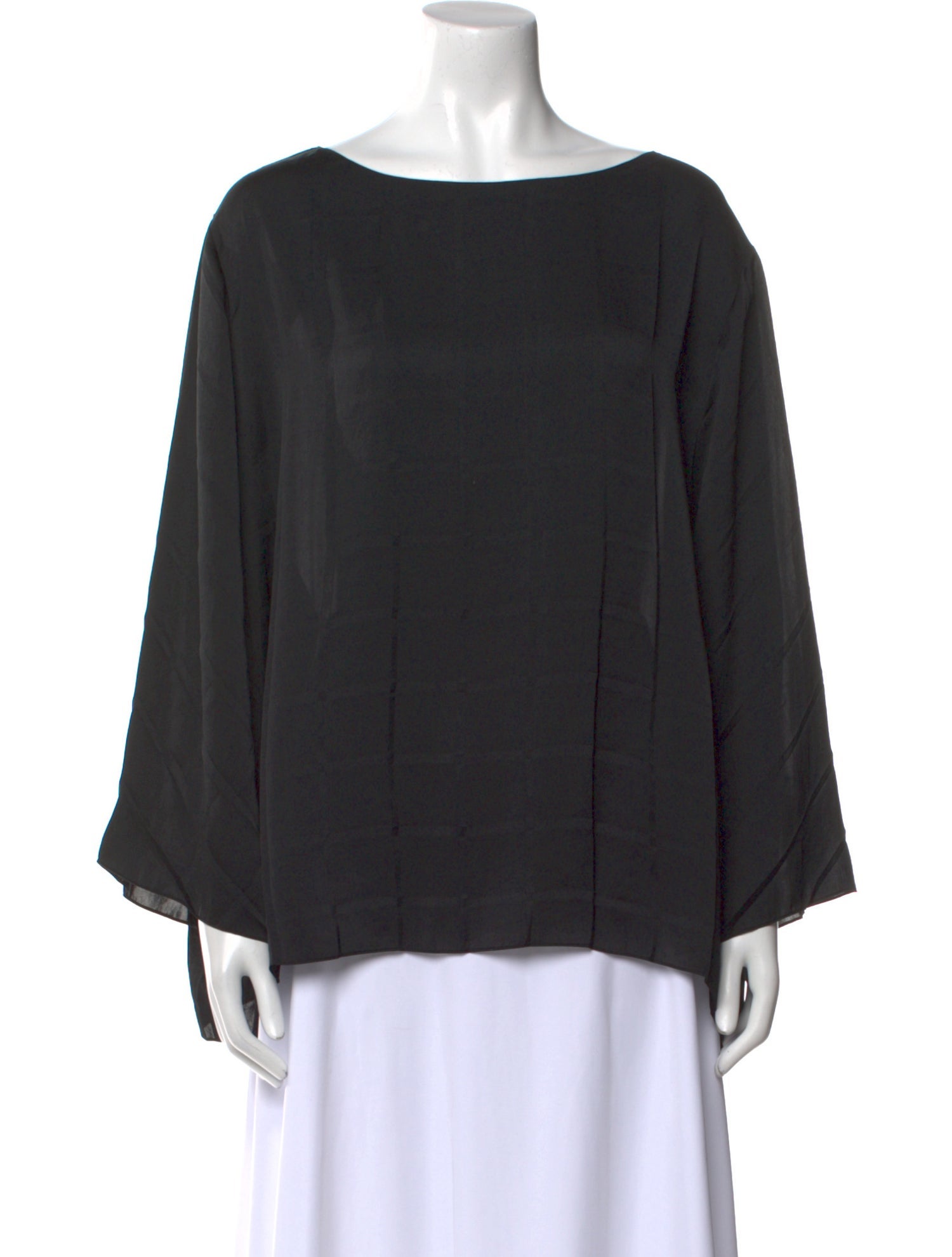 The Row Bateau Neckline Long Sleeve Blouse