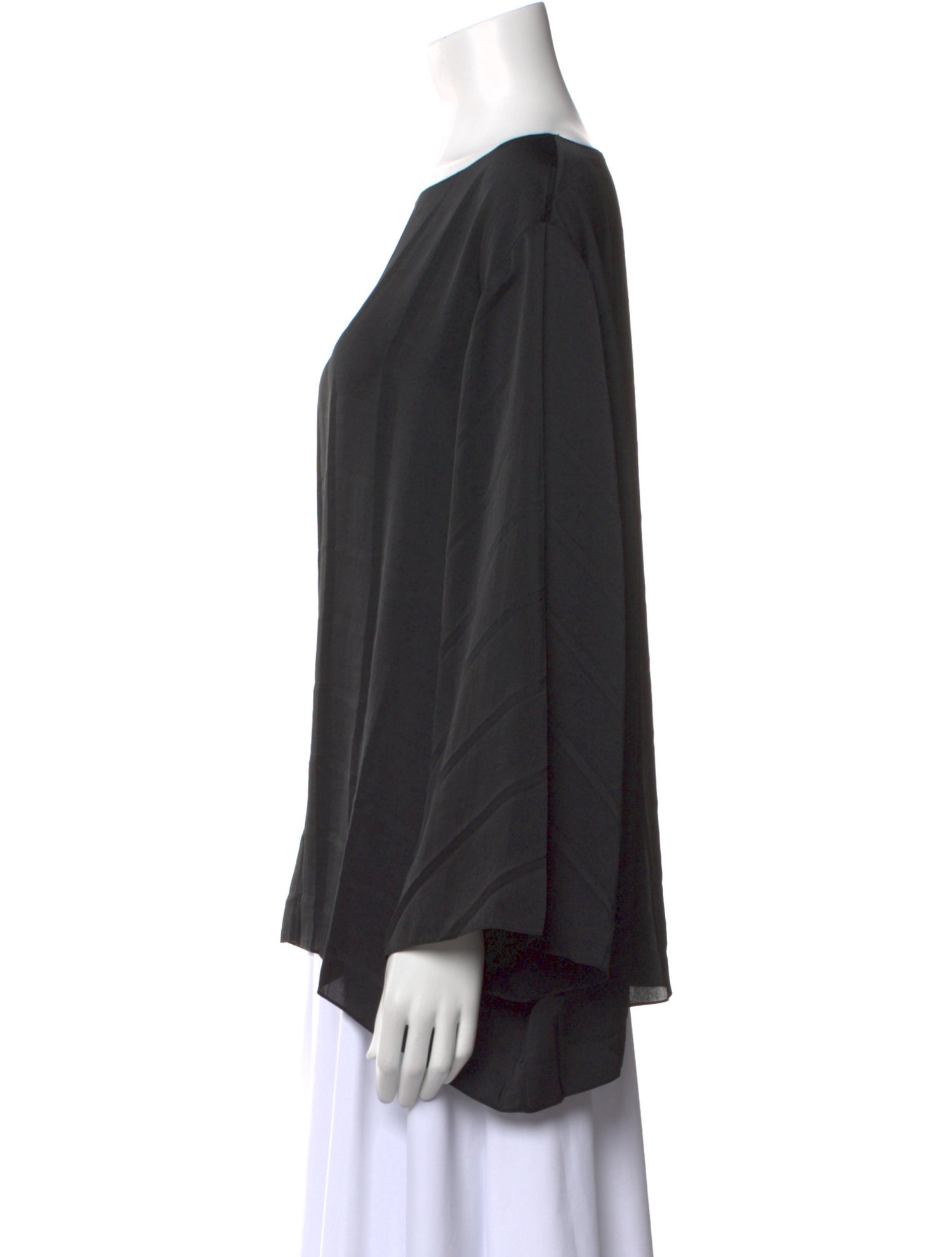 The Row Bateau Neckline Long Sleeve Blouse