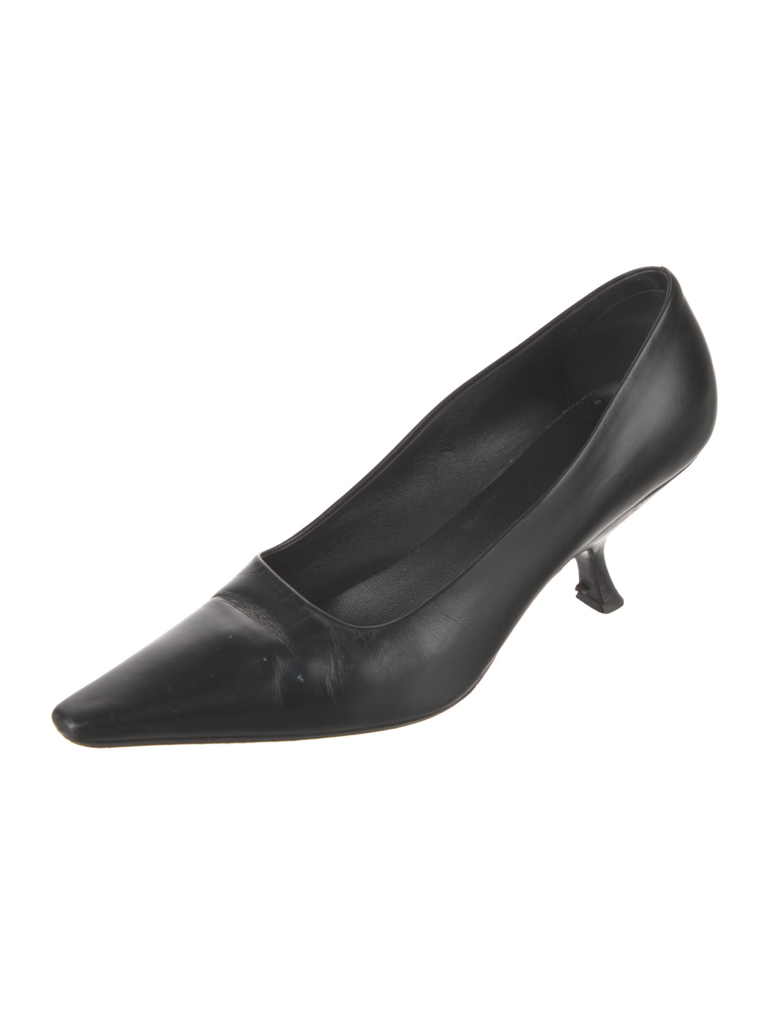 The Row Kitten Leather Pumps