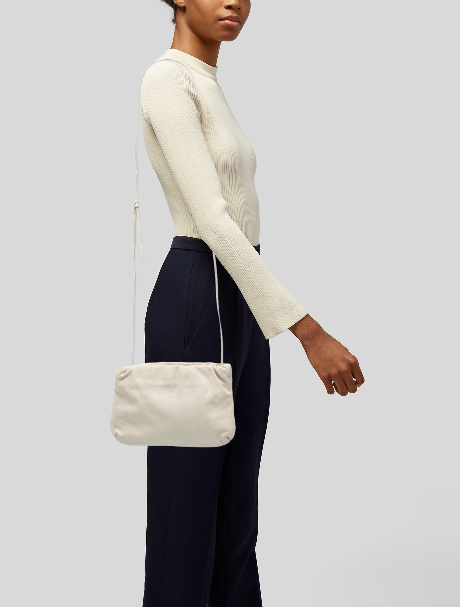 The Row Leather Bourse