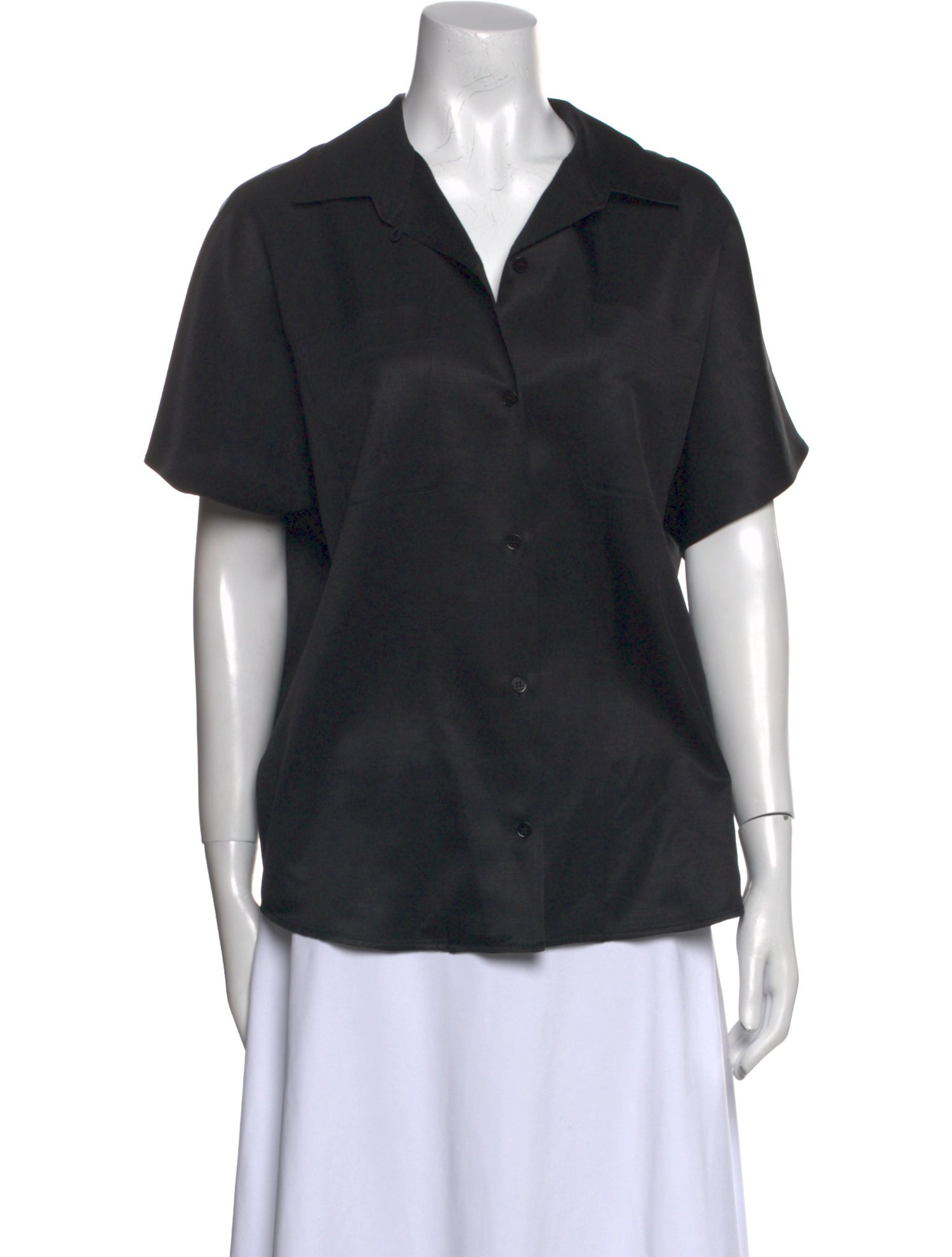 The Row Short Sleeve Button-Up Top