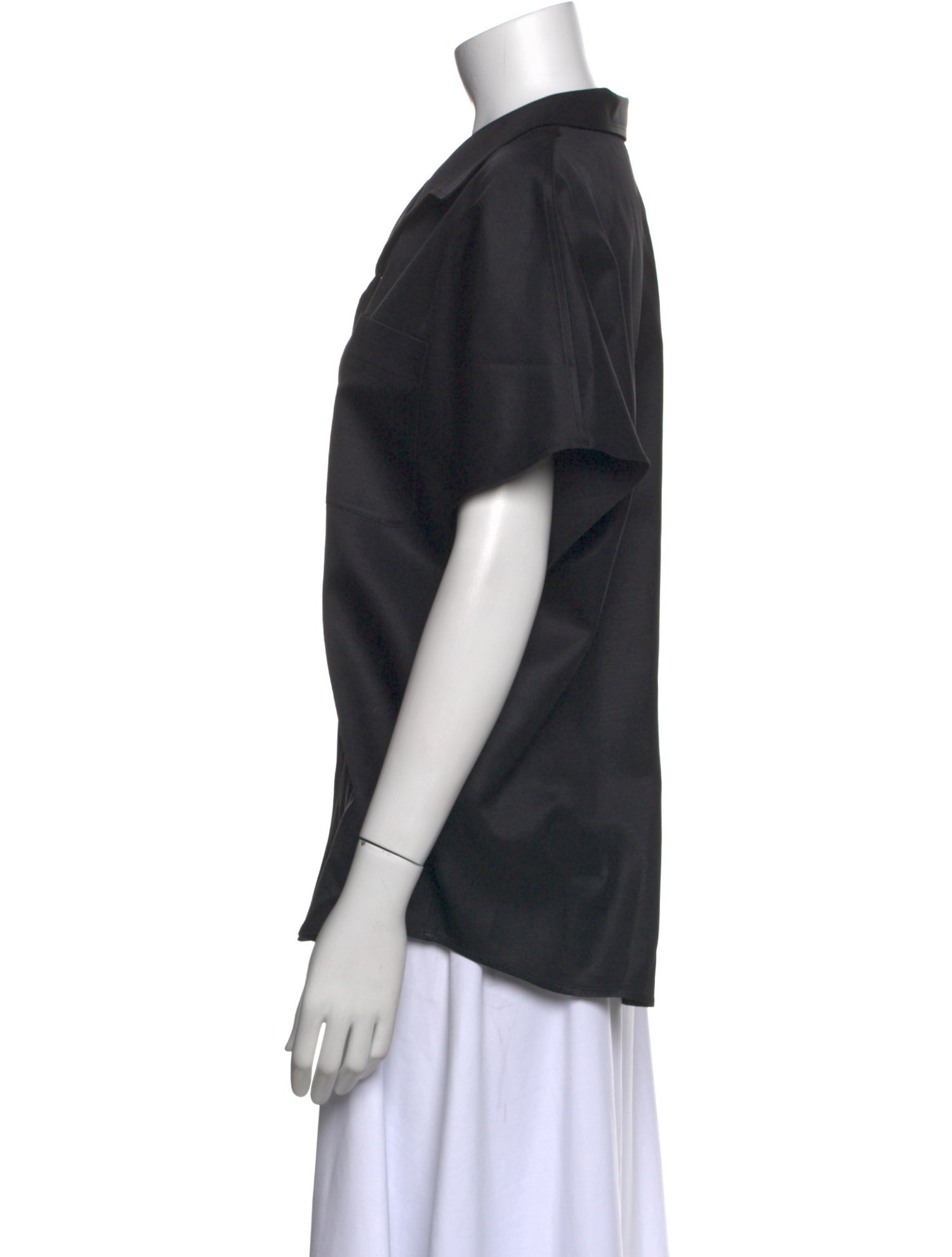 The Row Short Sleeve Button-Up Top