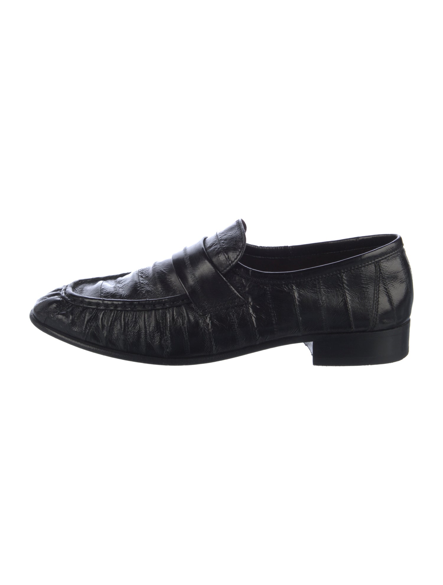 The Row Soft Loafer Eel Skin Loafers
