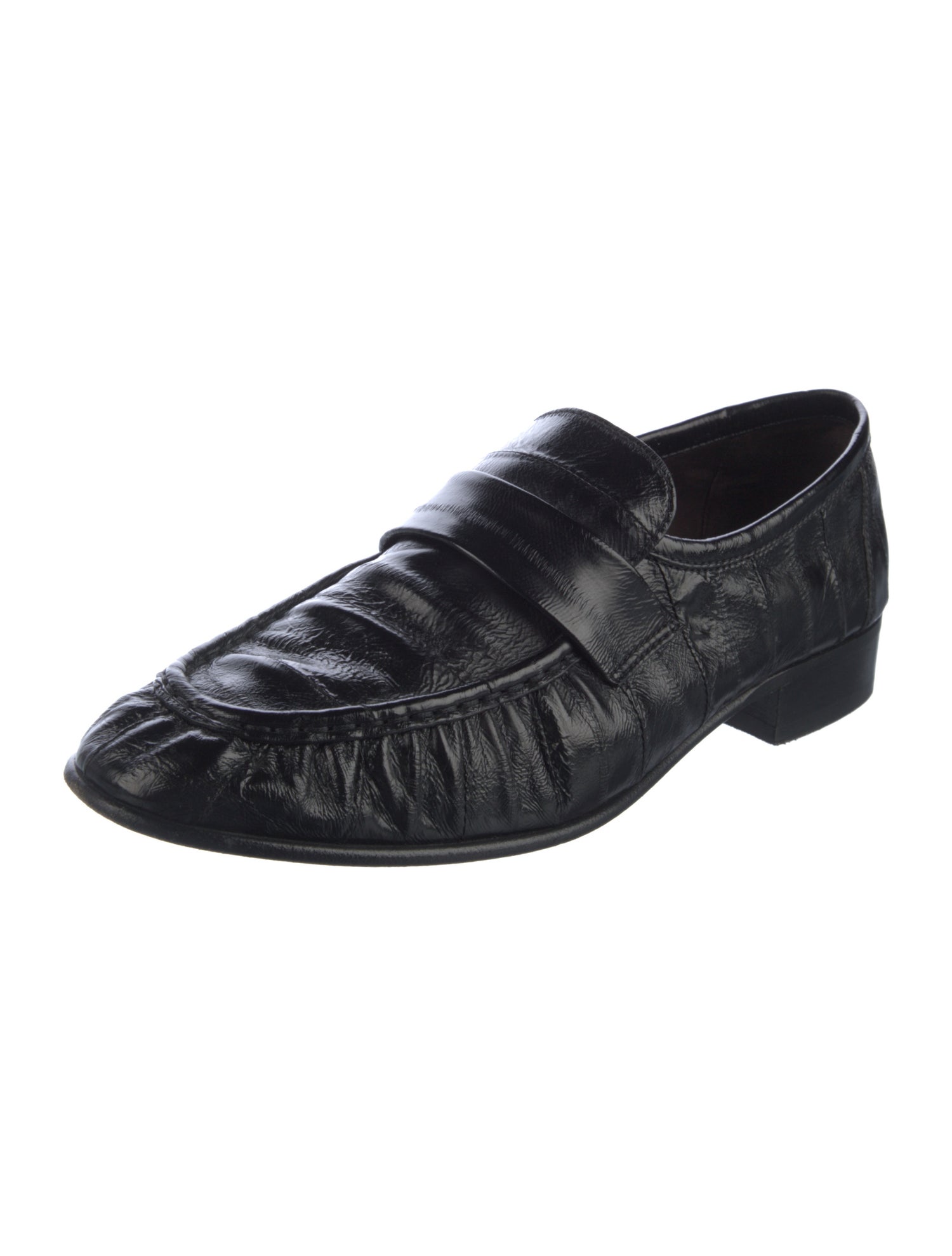 The Row Soft Loafer Eel Skin Loafers