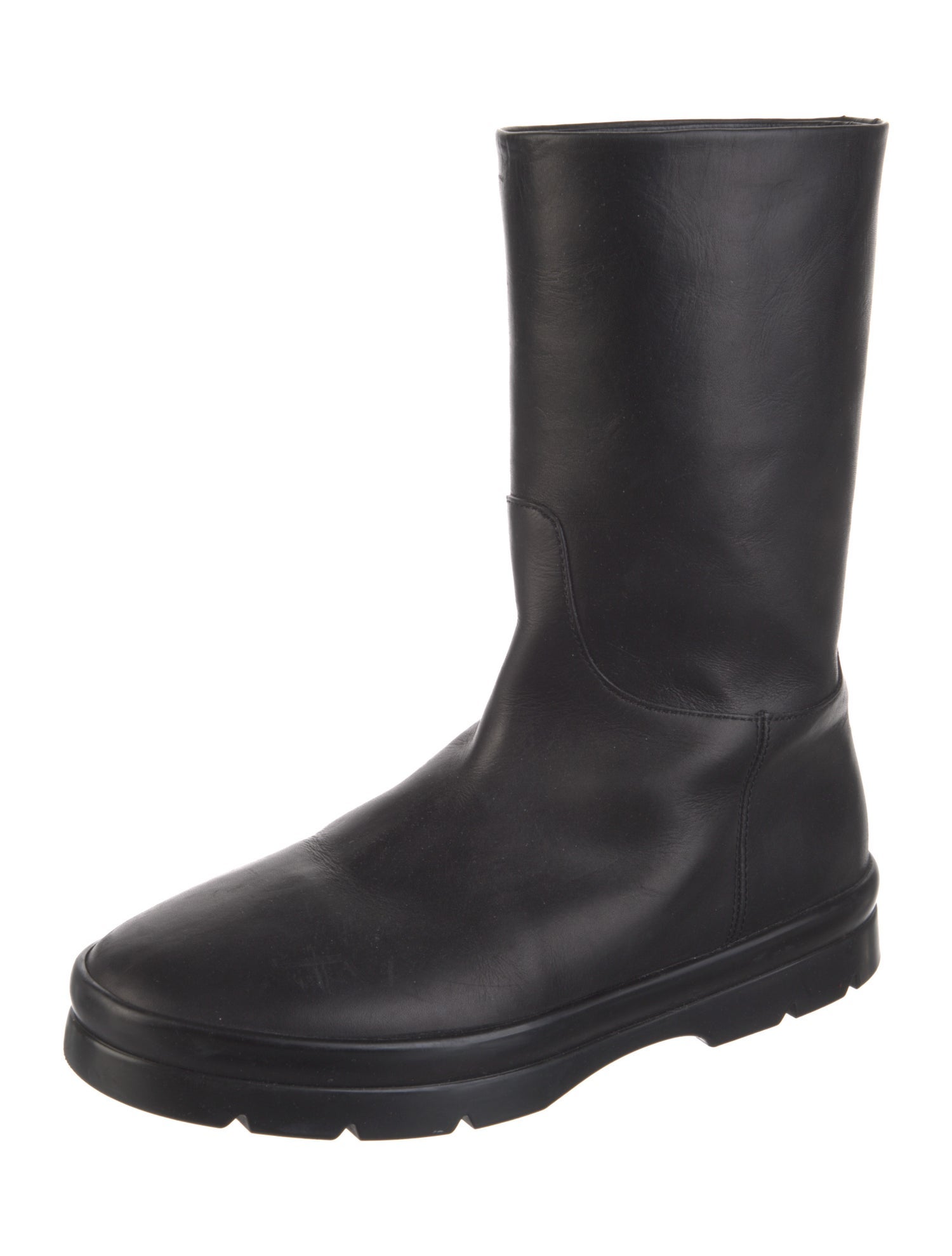 The Row Billie Leather Rain Boots