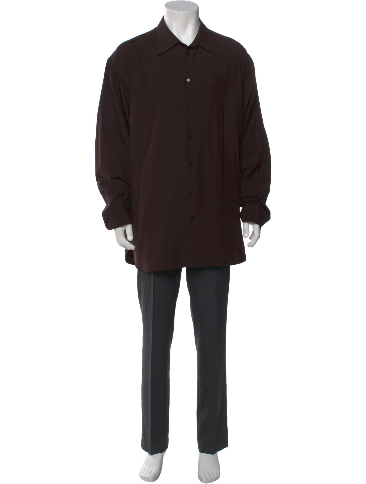 The Row Silk Long Sleeve Dress Shirt