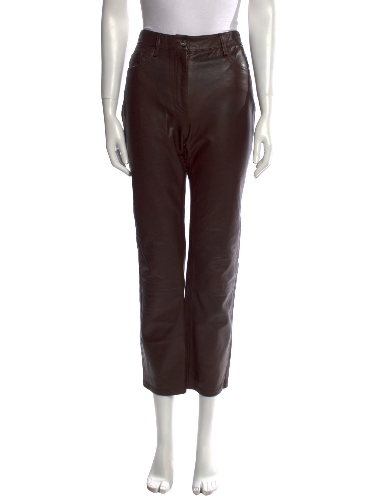 The Row Calfskin Straight Leg Pants