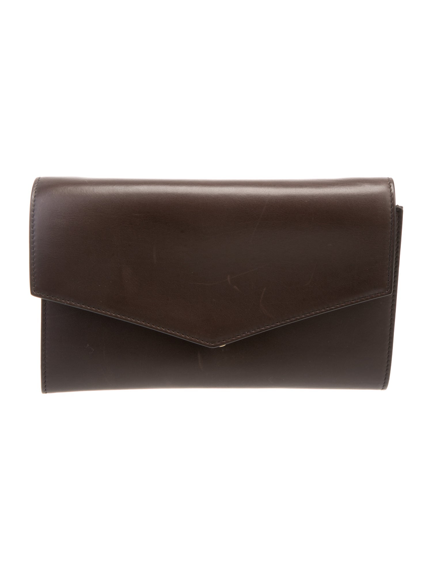 The Row Leather Envelope w/ Strap