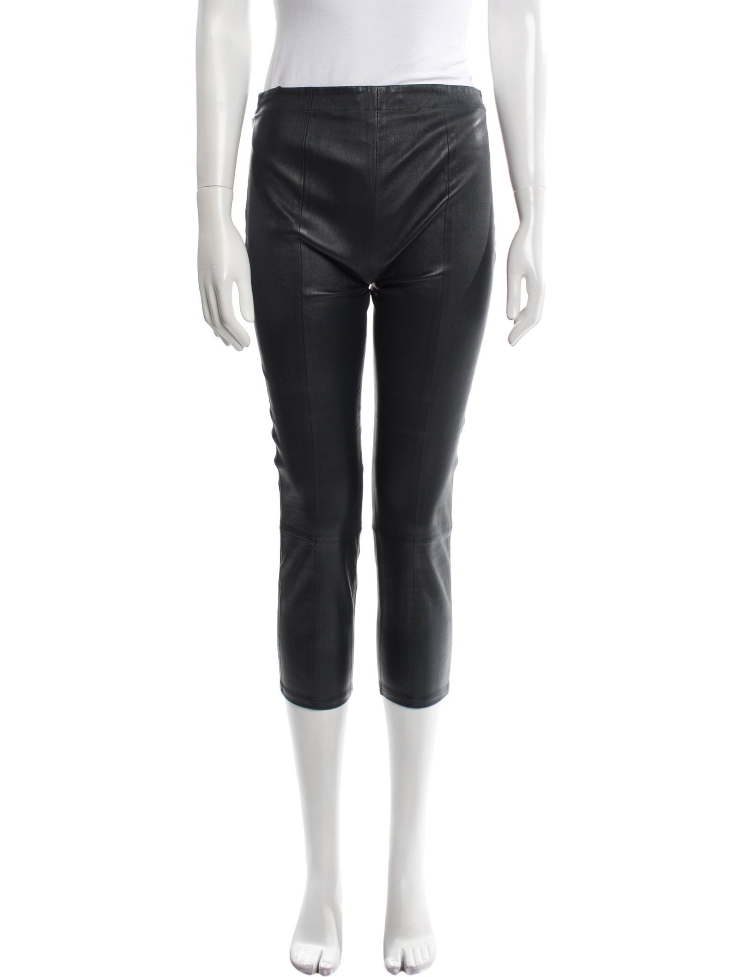 The Row Leather Straight Leg Pants