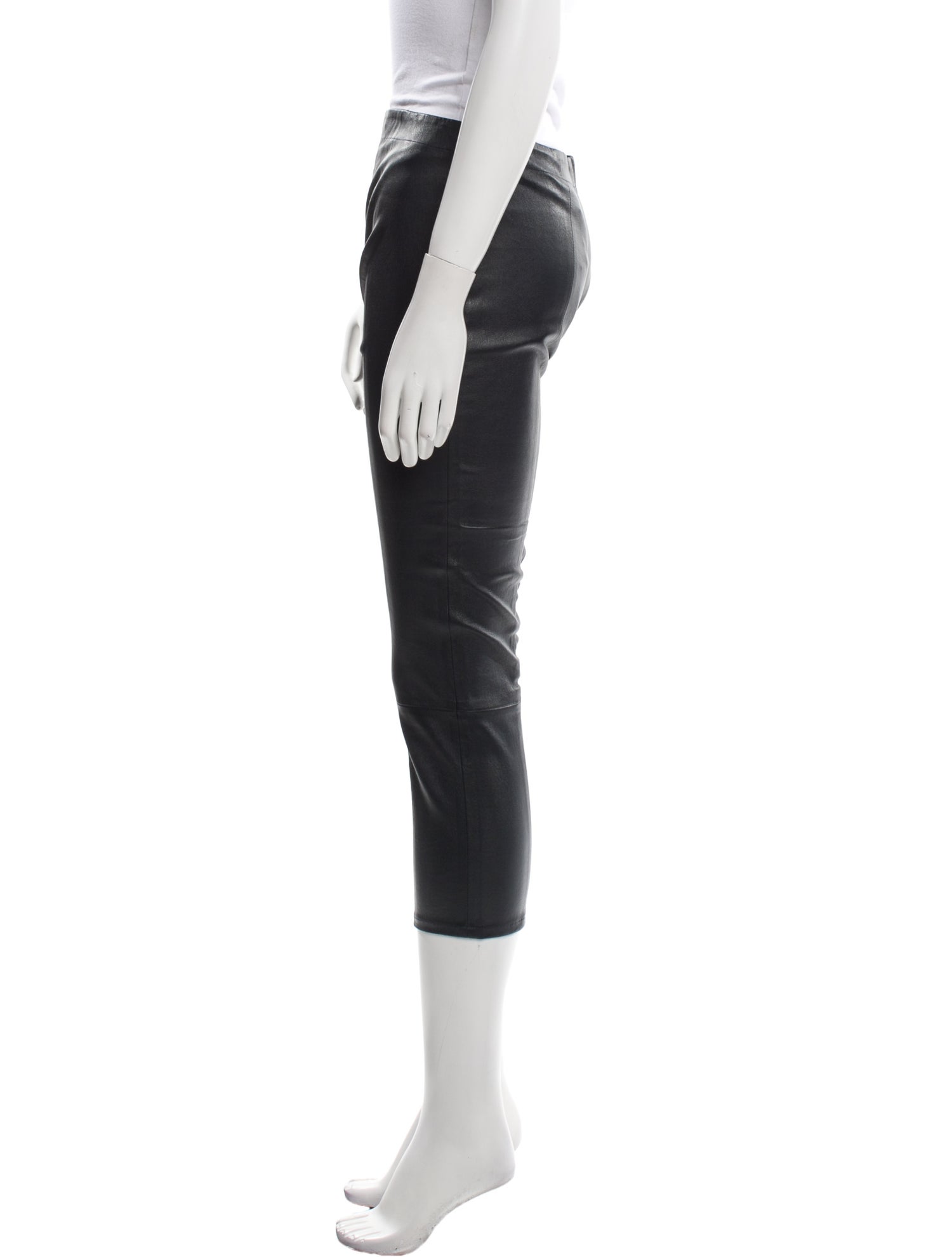 The Row Leather Straight Leg Pants