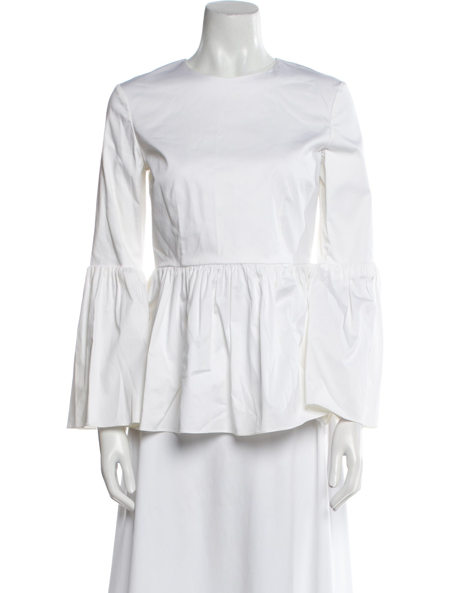 The Row Crew Neck Three-Quarter Sleeve Blouse