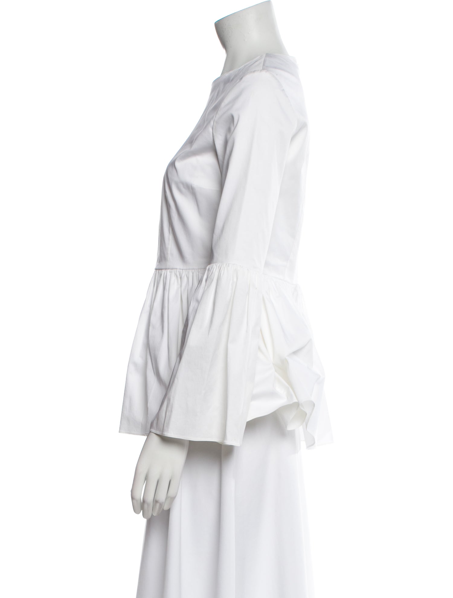 The Row Crew Neck Three-Quarter Sleeve Blouse