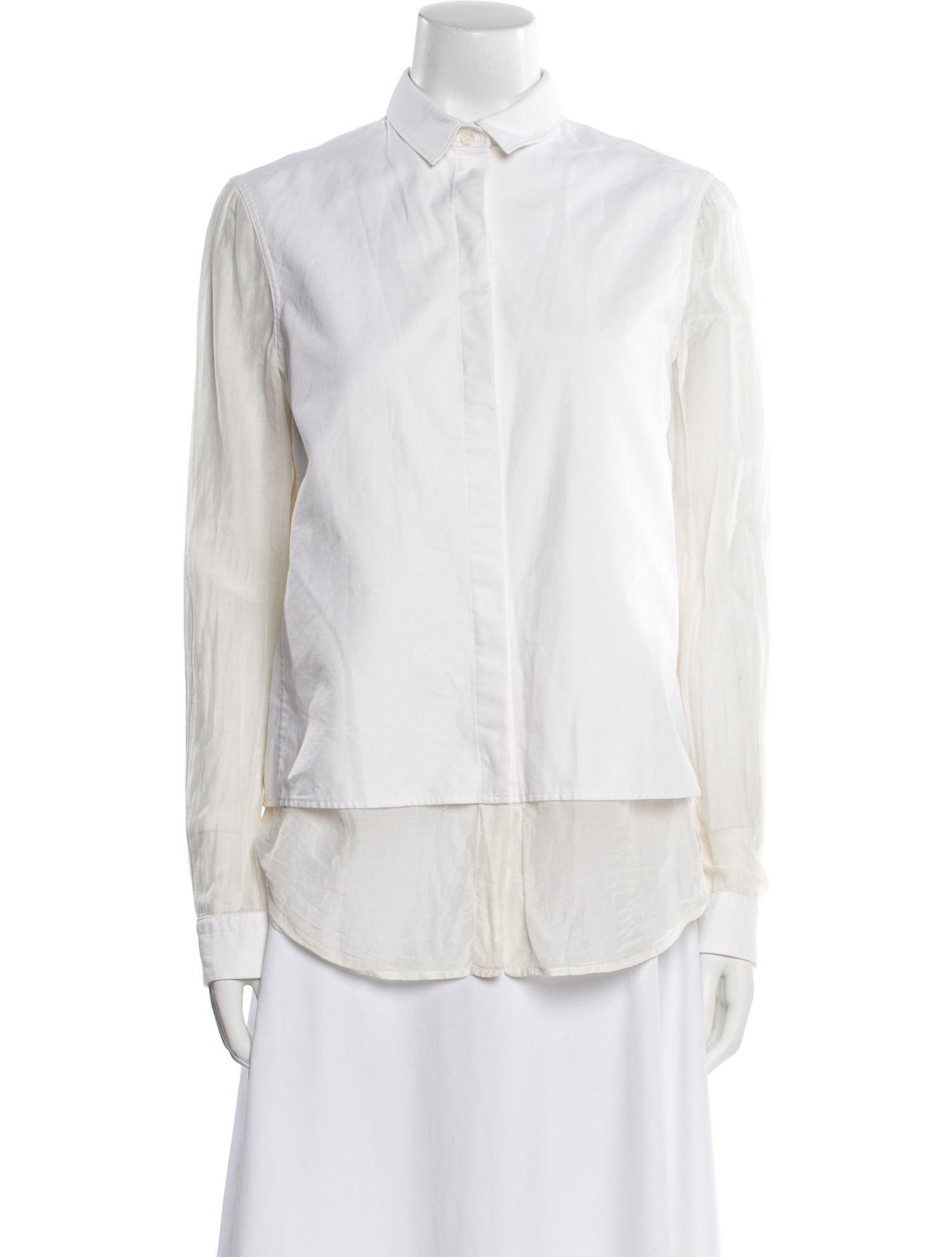 The Row Long Sleeve Button-Up Top