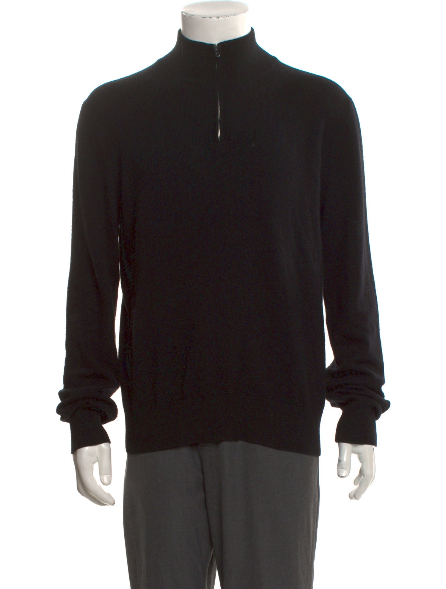 The Row Cashmere Mock Neck Polo Sweater