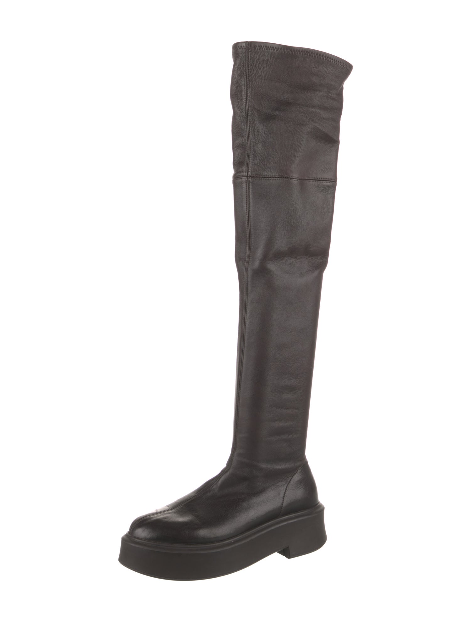 The Row Stretch Zip Leather Sock Boots