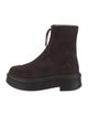 The Row Zipped I Suede Combat Boots