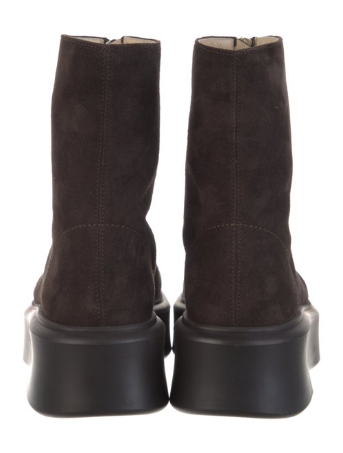 The Row Zipped I Suede Combat Boots
