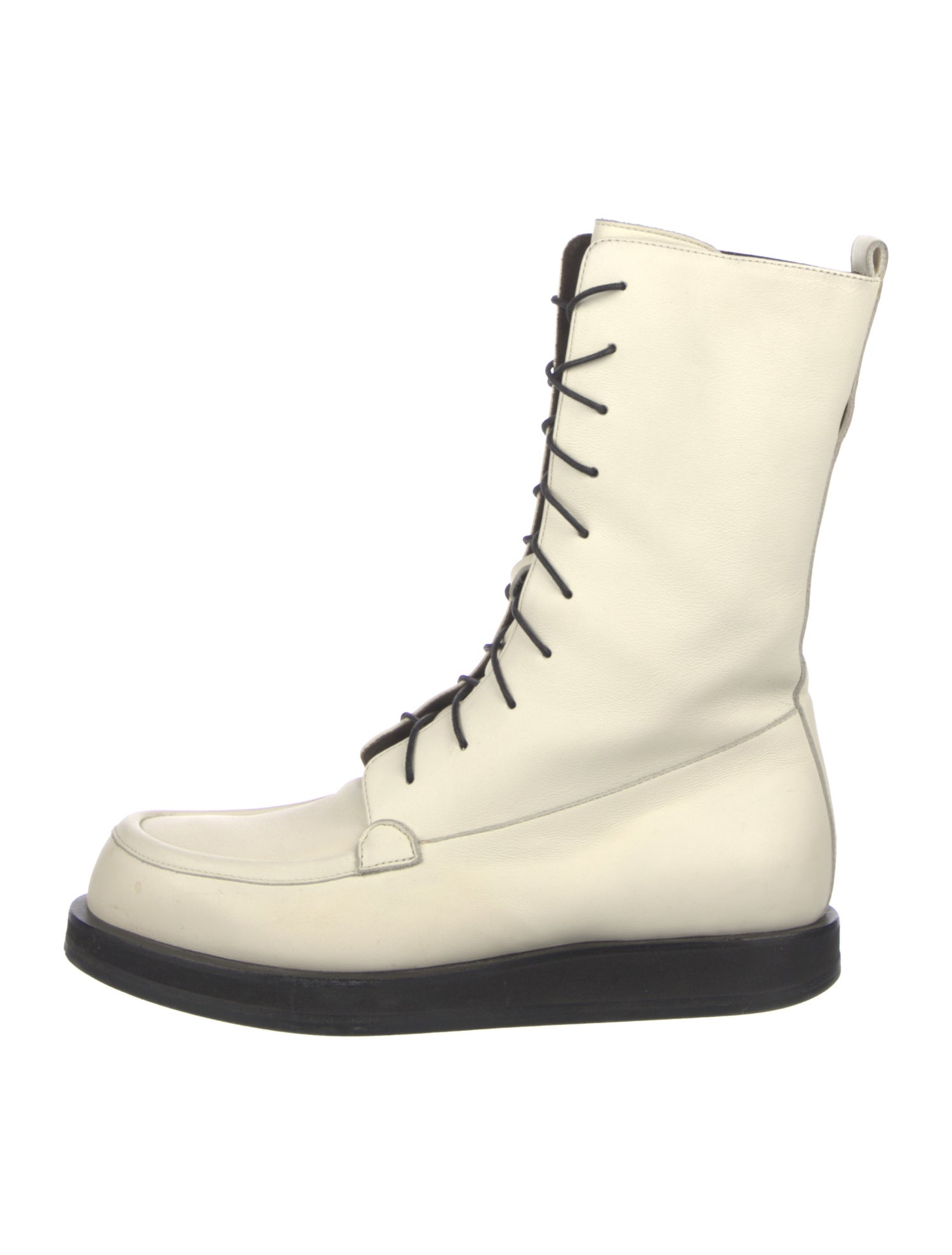 The Row Patty Leather Combat Boots