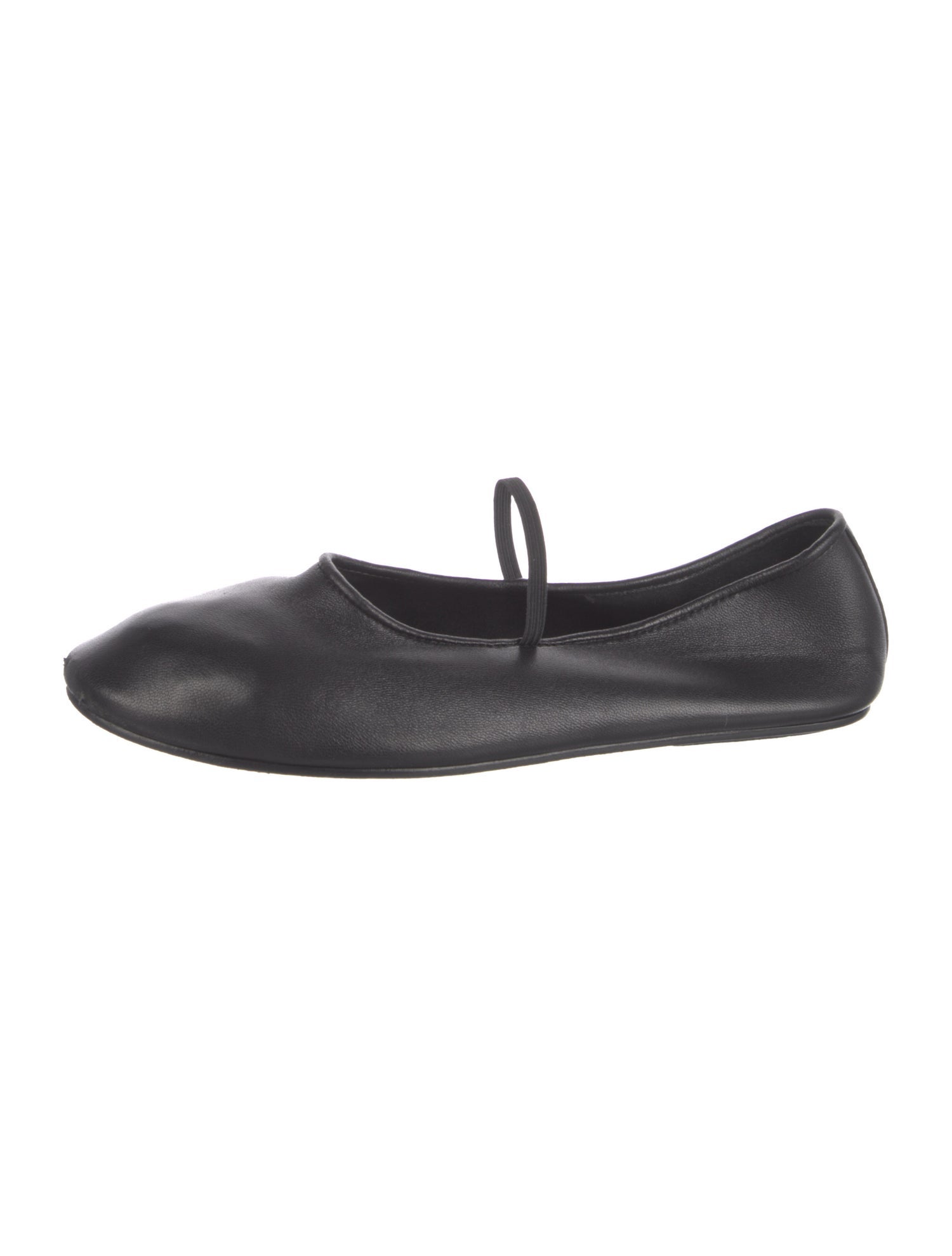 The Row Leather Mary Jane Flats