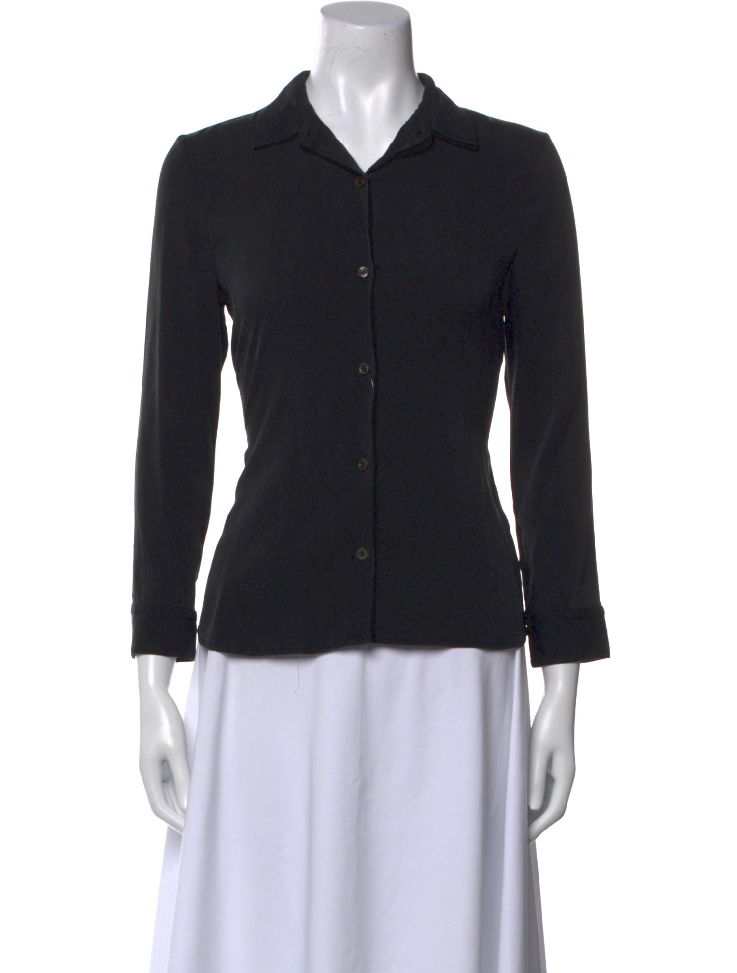 The Row Three-Quarter Sleeve Button-Up Top